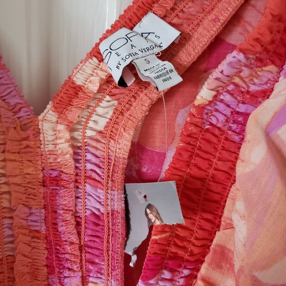 Sofia by Sofia Vergara Colorful Top Size Small New - Picture 3 of 4